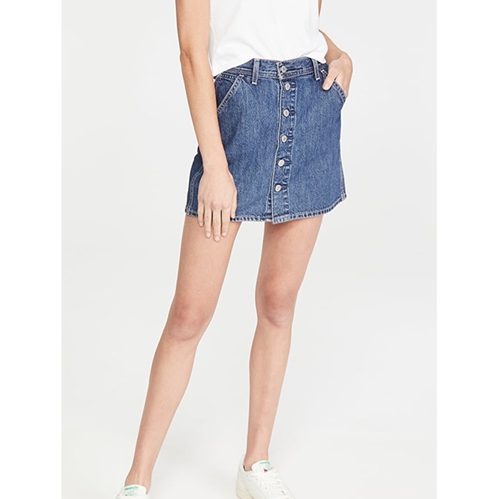 Levi’s button front utility skirt, size 25, NWT